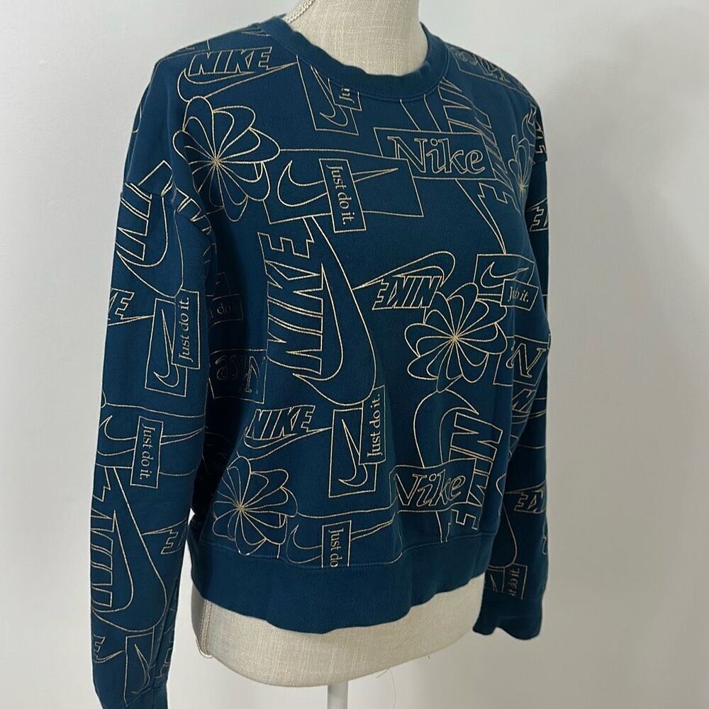 Nike Icon Clash Crew Valerian Blue Sweater Women’s Size S - Picture 1 of 7